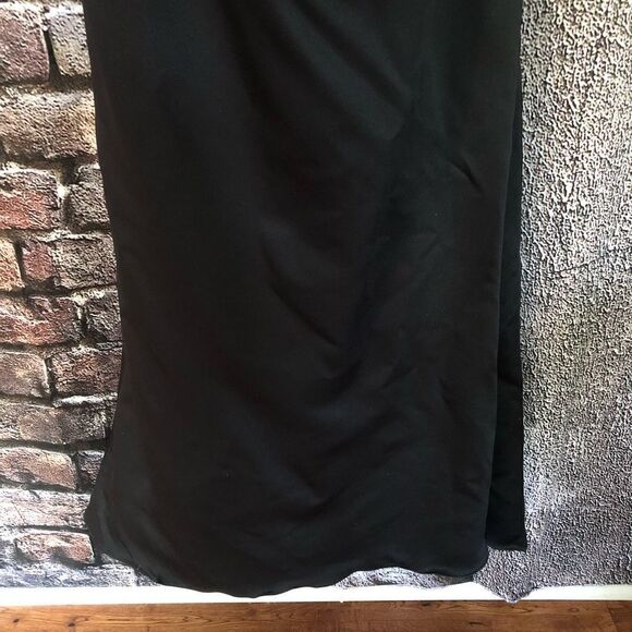 Jim Helm Occassion Formal Black Gown One Shoulder size 12 Vintage Fits like 4 - Picture 7 of 12